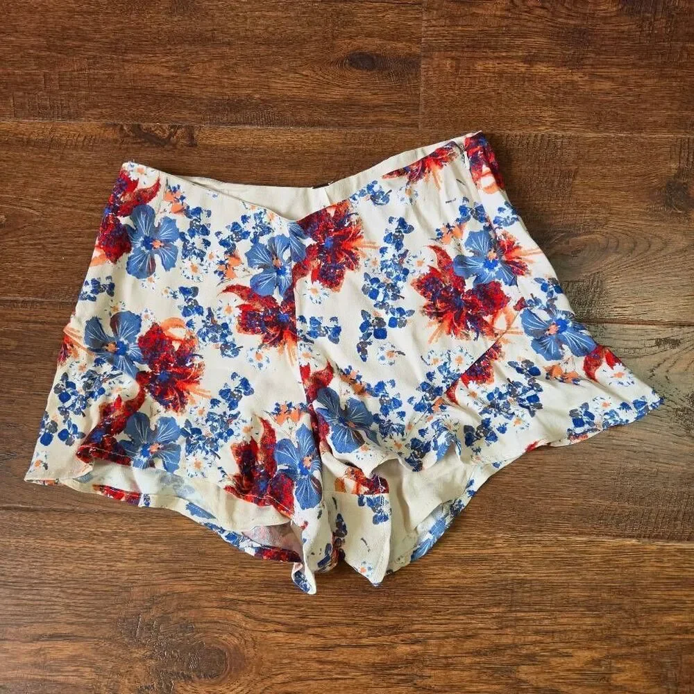 Free People Fiona Floral Flutter Shorts